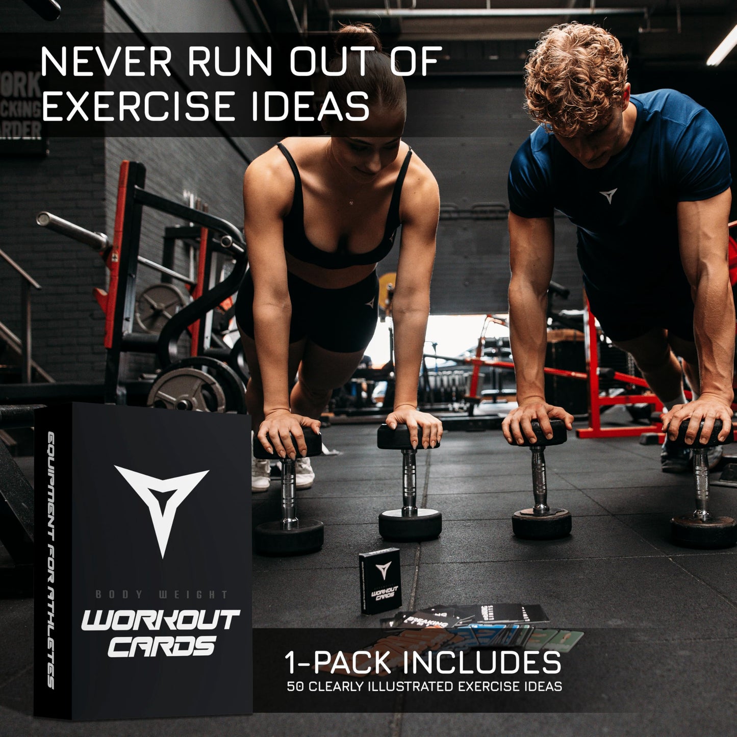 BREAKING LIMITS Workout Cards Deck - Body Weight Exercise Cards for Home Workouts - Fitness Cards for Men & Women - Body Deck for Weightlifting - Workout Card Games