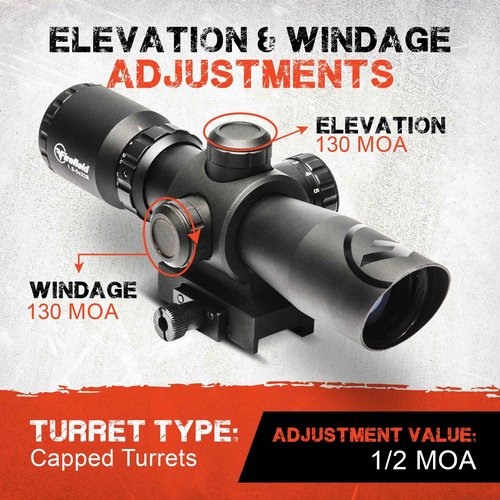 Firefield Barrage 1.5-5X32 Rifle Scope with Red Laser