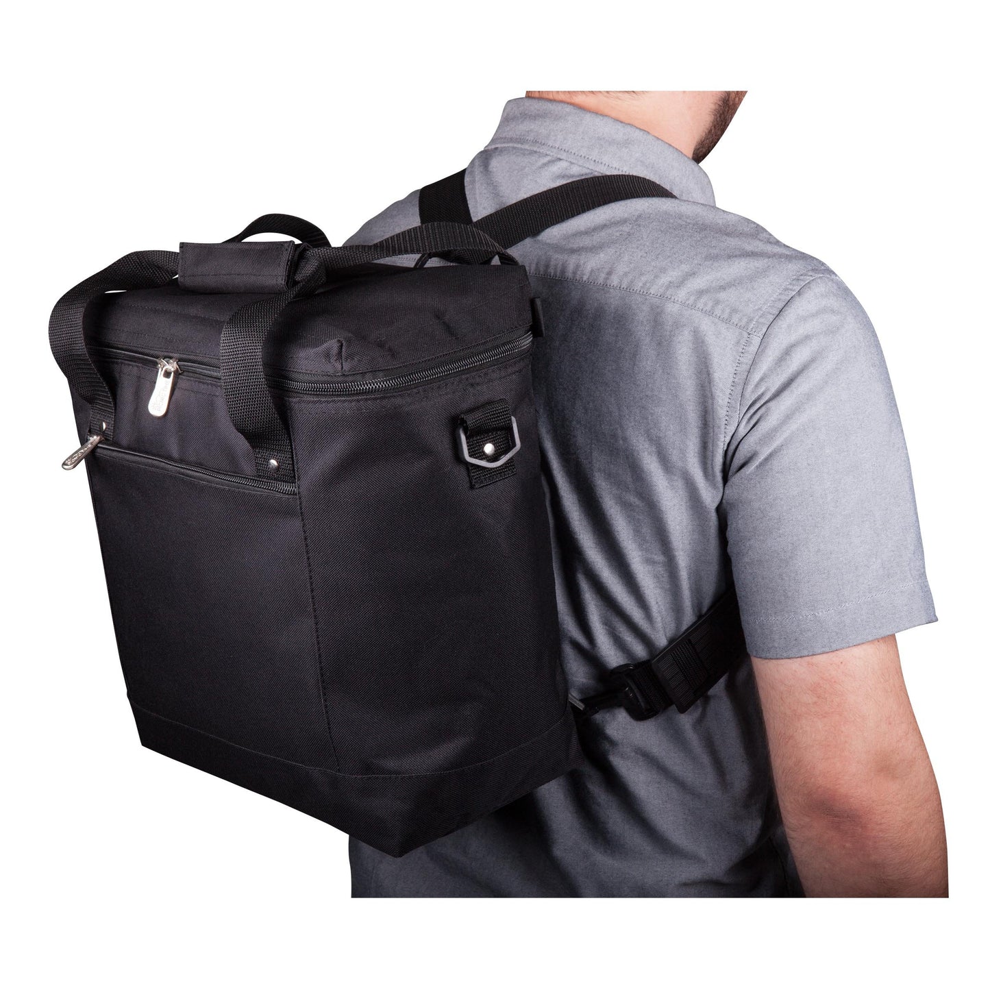 PICNIC TIME Montero Tote Cooler Bag, Versatile Insulated Cooler Bag with 20-Can Capacity, Soft Insulated Tote with Water-Resistant Interior Liner, Zipper Pockets, Converts to Backpack Straps, (Black)