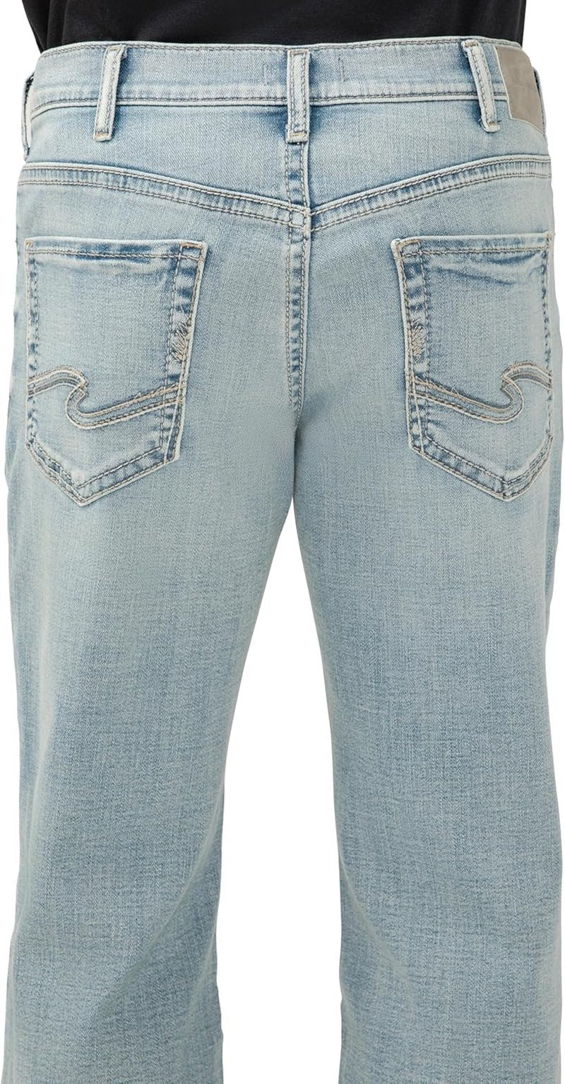 Silver Jeans Co. Men's Gordie Relaxed Fit Straight Leg Jeans - Comfortable Denim | Classic Style
