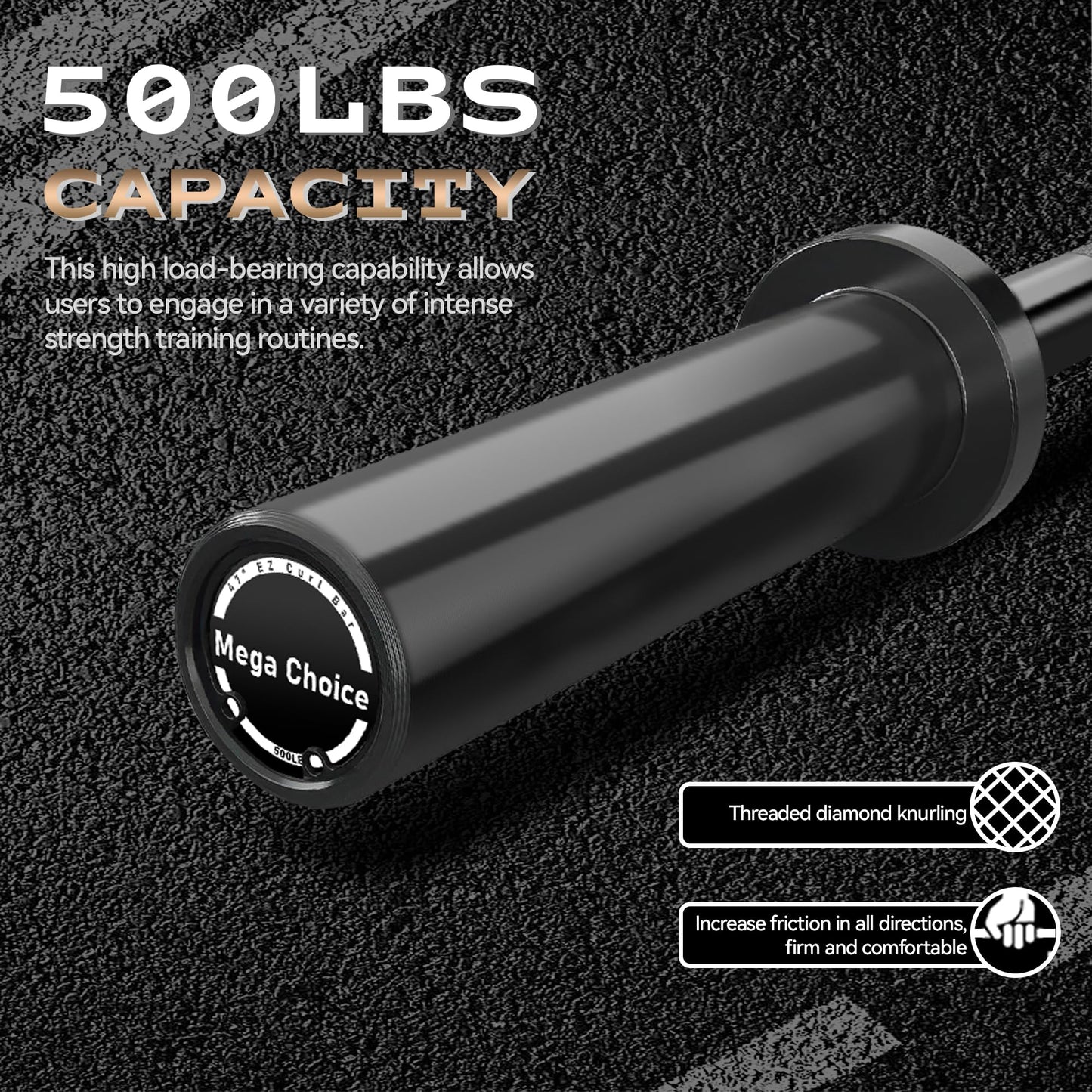 Barbell for Home Gym, 500LB to 1500LB Capacity with Copper Sleeves, for Weightlifting & Powerlifting (Multiple Sizes: 4FT Short b-Ar, 47" EZ Curl b-Ar, 7FT Power b-Ar)