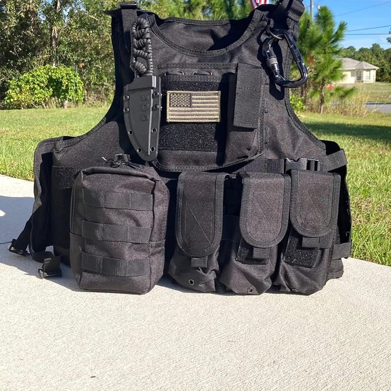 Tactical Airsoft Vest - Adjustable Modular Design for Outdoor Use | Fits Adults