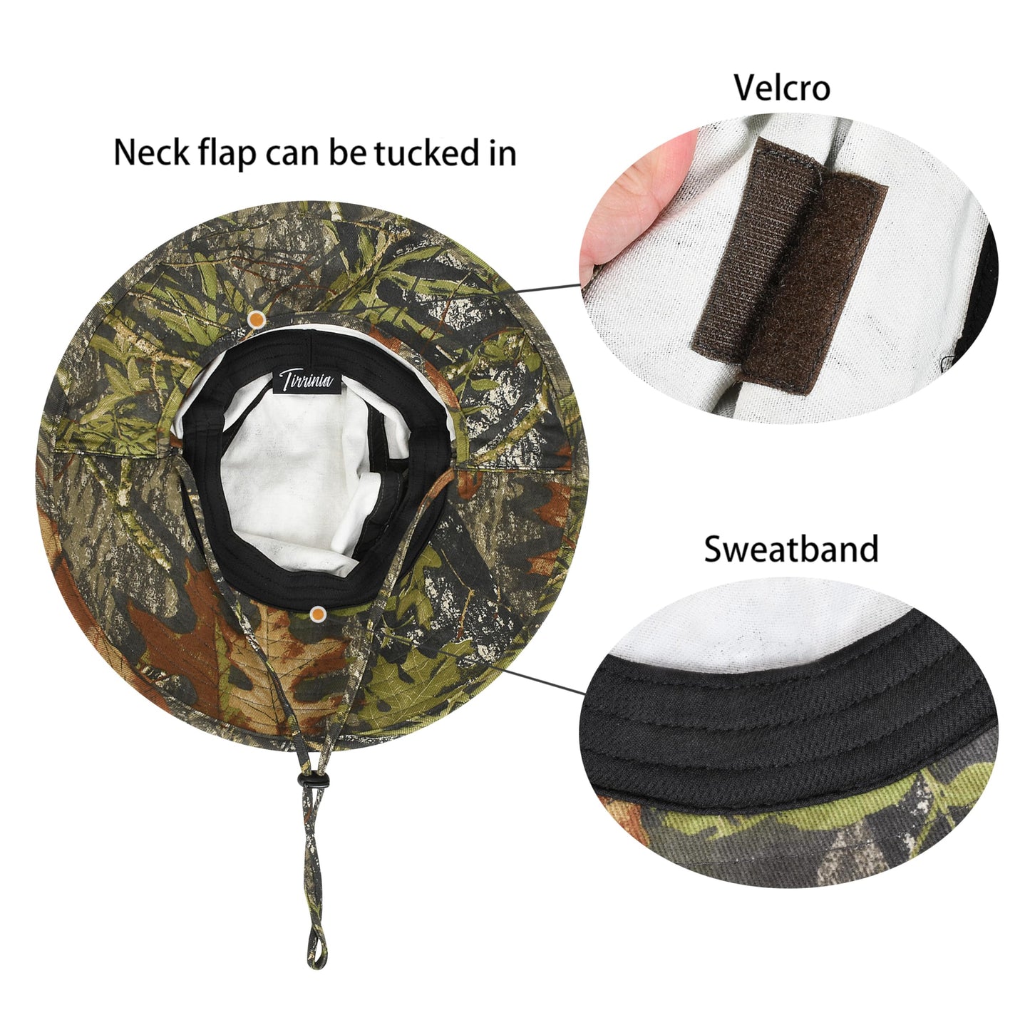 Catalonia Sun Hat for Men,Outdoor Wide Brim Hat with Neck Flap Cover for Fishing Hiking Safari Gardening