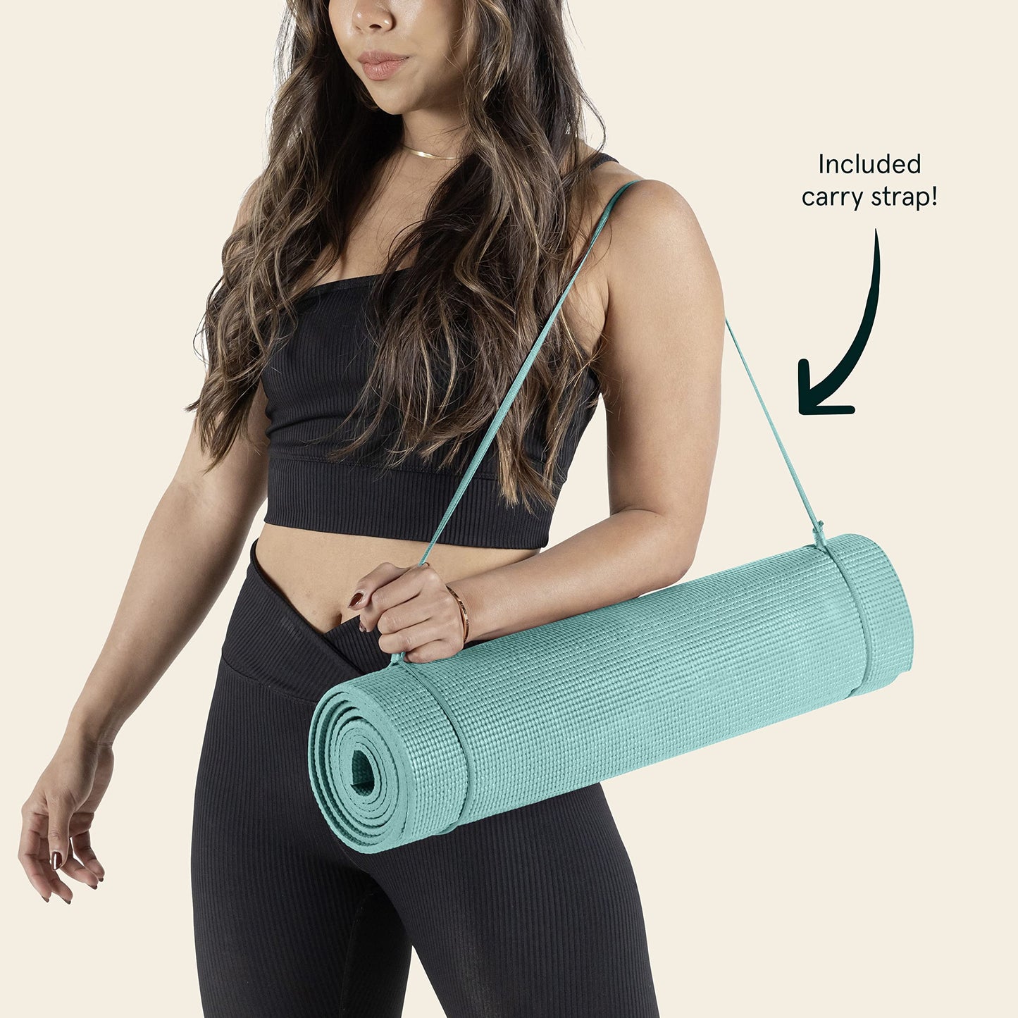 Retrospec Pismo Yoga Mat for Men & Women - 72” x 24” x 5mm - Extra Long Non Slip Exercise Mat for Yoga, Pilates, Stretching, Floor & Home Workouts - Rose