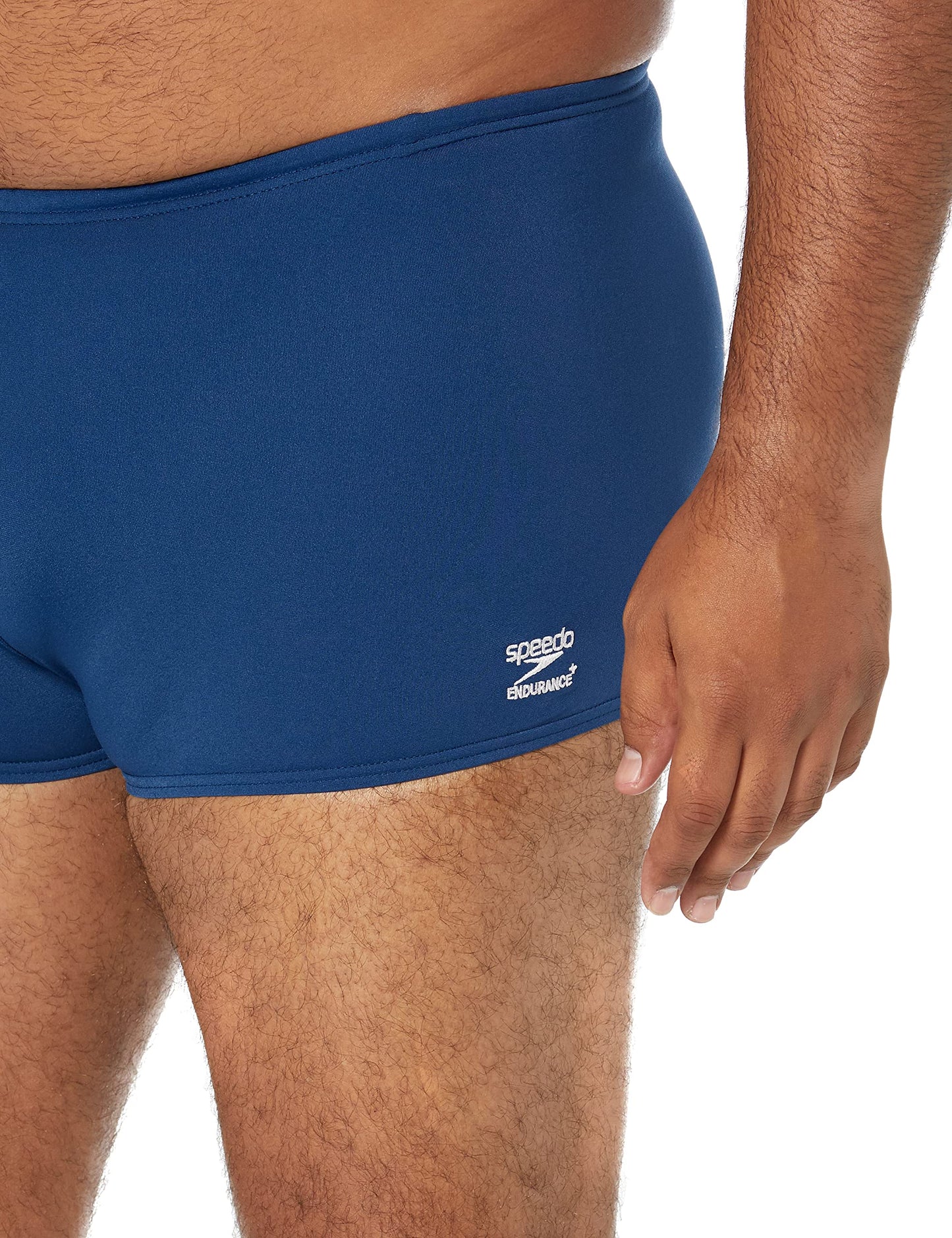 Speedo Men's Swimsuit Square Leg Endurance+ Solid Navy
