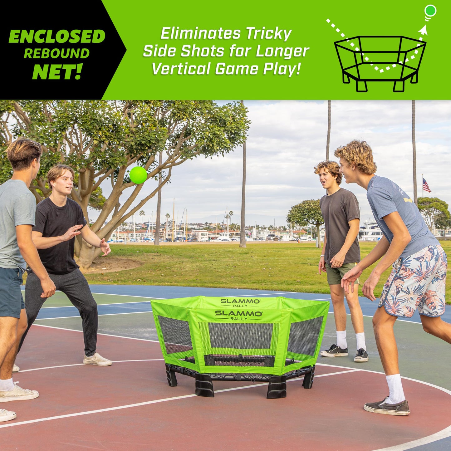 GoSports Slammo Rally Game Set - Roundnet with Longer Rallies