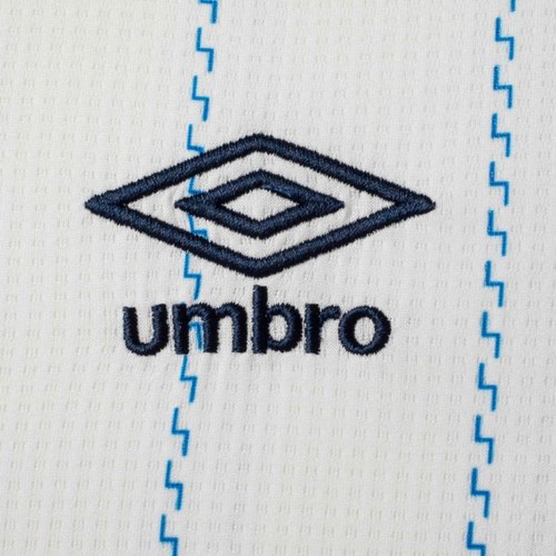 Umbro Men's Soccer Jersey, Off White/Blue-4th Short Sleeve
