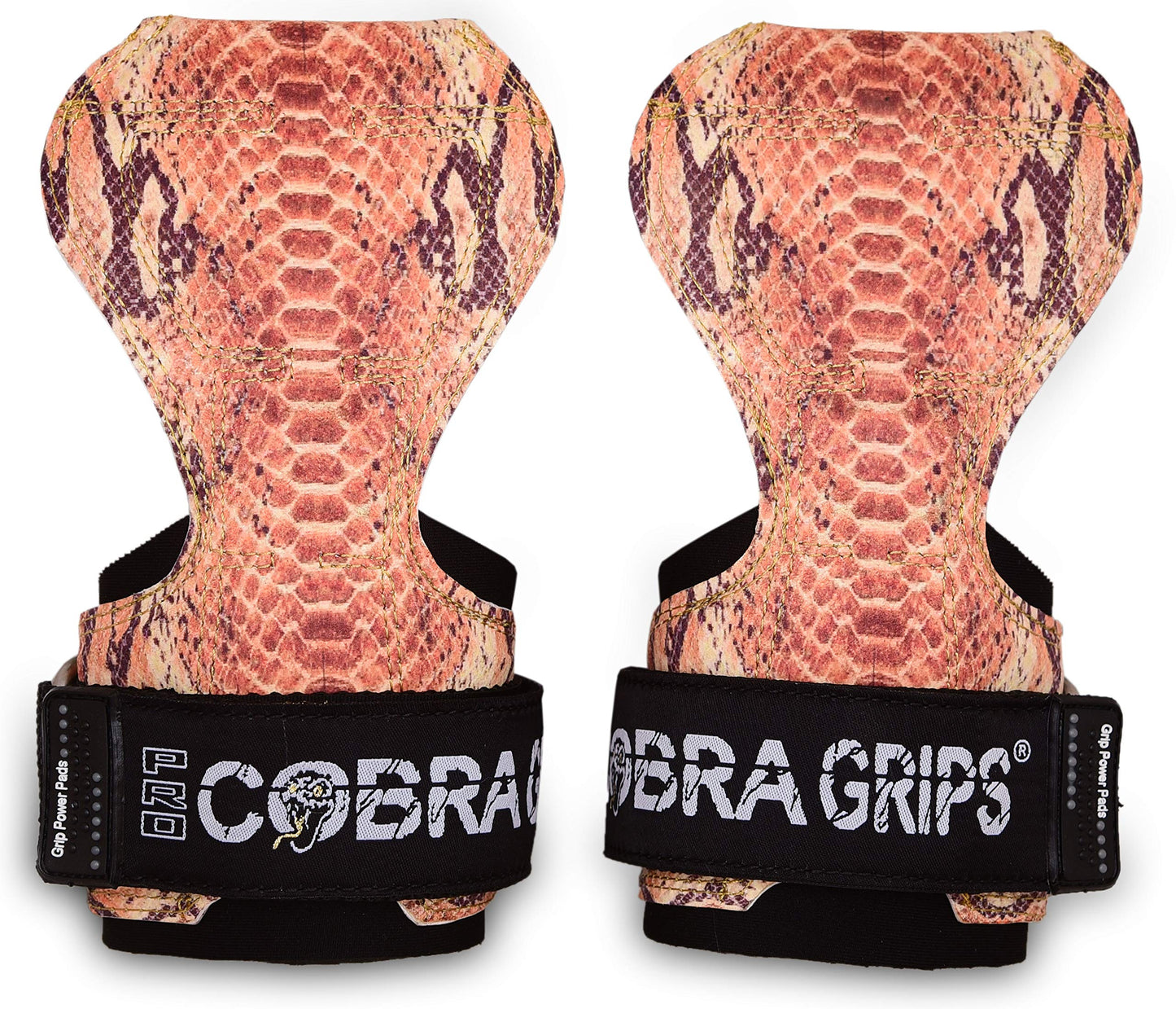 Cobra Grips Weight Lifting Gloves with Adjustable Neoprene Padded Wrist Wraps - Heavy Duty Alternative to Power Lifting Hooks for Deadlifts (PRO G5 Model)