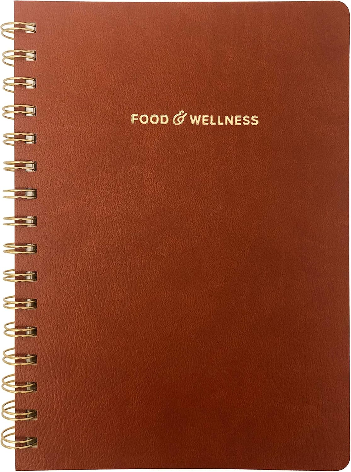 Food and Exercise Journal for Women - Track Meals, Nutrition & Weight Loss | 90 Days, Walnut Brown, 8.5 x 6 Inches