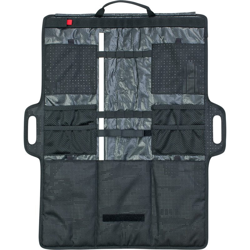EVOC GEAR WRAP transport bag for tools and e-bike batteries (roll-up bag, well thought-out subdivision, padded compartment for batteries, secure transport of equipment, Size: L), Black