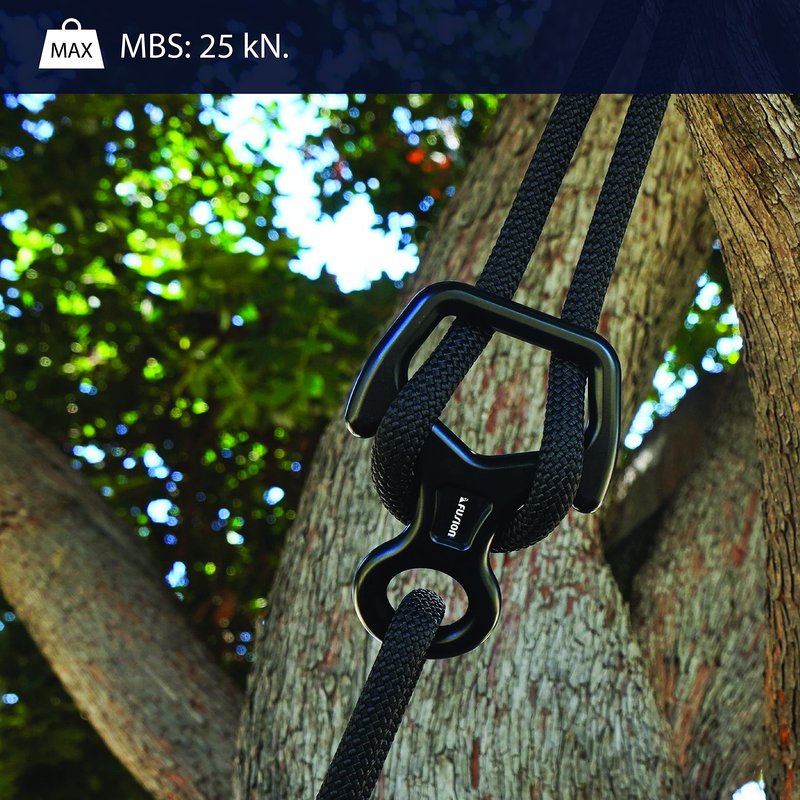 Fusion Climb Aluminum Descender Rescue Figure 8 Descender with Ears/Horns Rappelling Gear Belay Device Climbing Skills