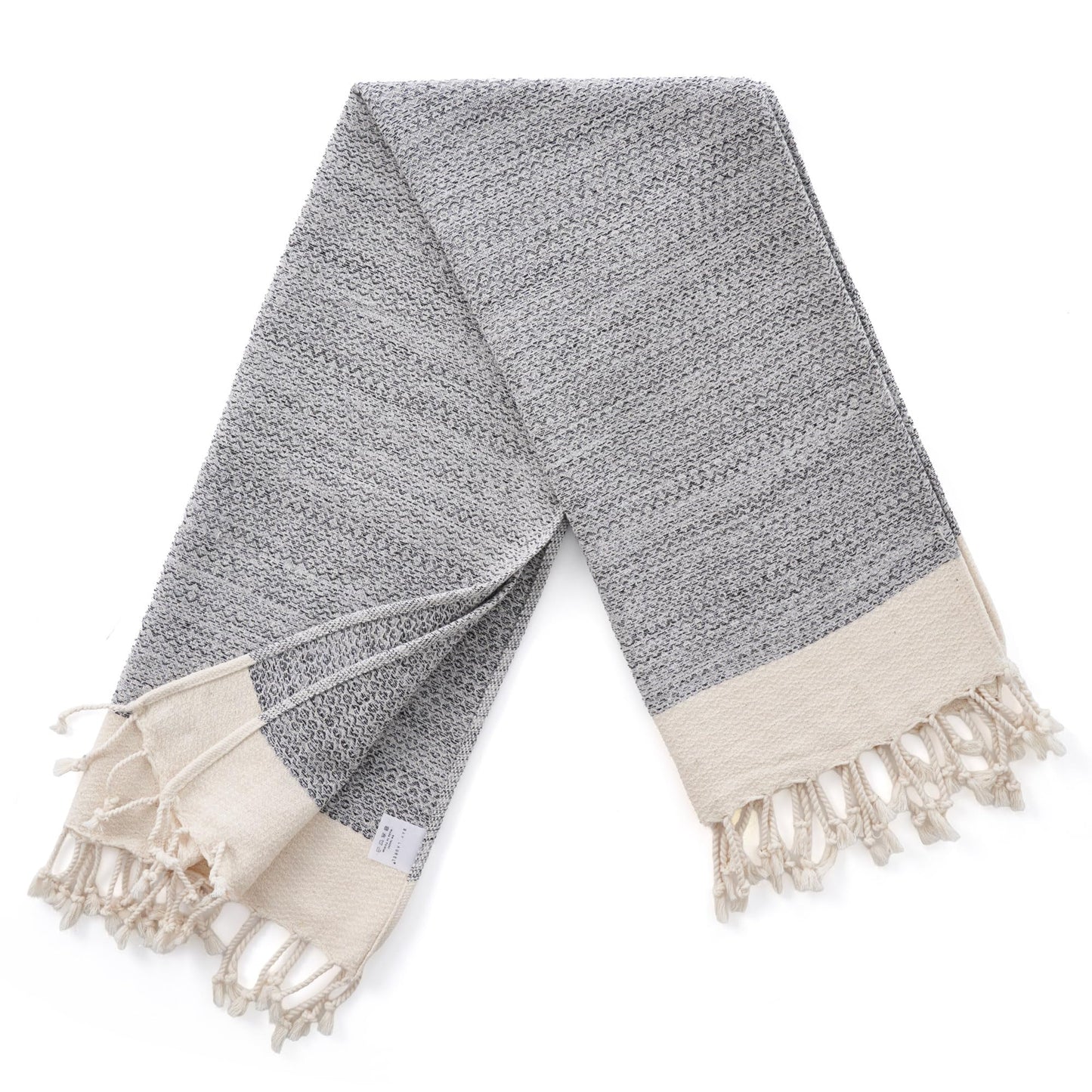 BAY LAUREL Turkish Hand Towel – Pack of 2 | Soft & Absorbent Decorative Towels for Bathroom, Hand, Face, Hair, Gym, Yoga, SPA, Kitchen & Tea | Boho Decor (Gray, Diamond 15x26 Inches (Set of 2)