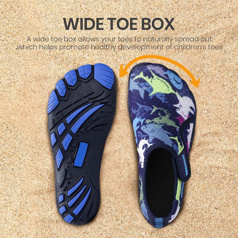Kids' Barefoot Water Shoes - Quick-Dry Sand Shoes with Wide Toe Box for Hiking, Swimming & Beach | Non-Slip, Ideal for Toddlers