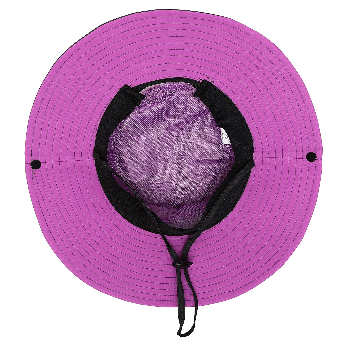 Womens Summer Sun Hat Beach Hat Wide Brim Outdoor UV Protection Hat Foldable Cool Mesh Ponytail Bucket Hat (Purple-Gray)