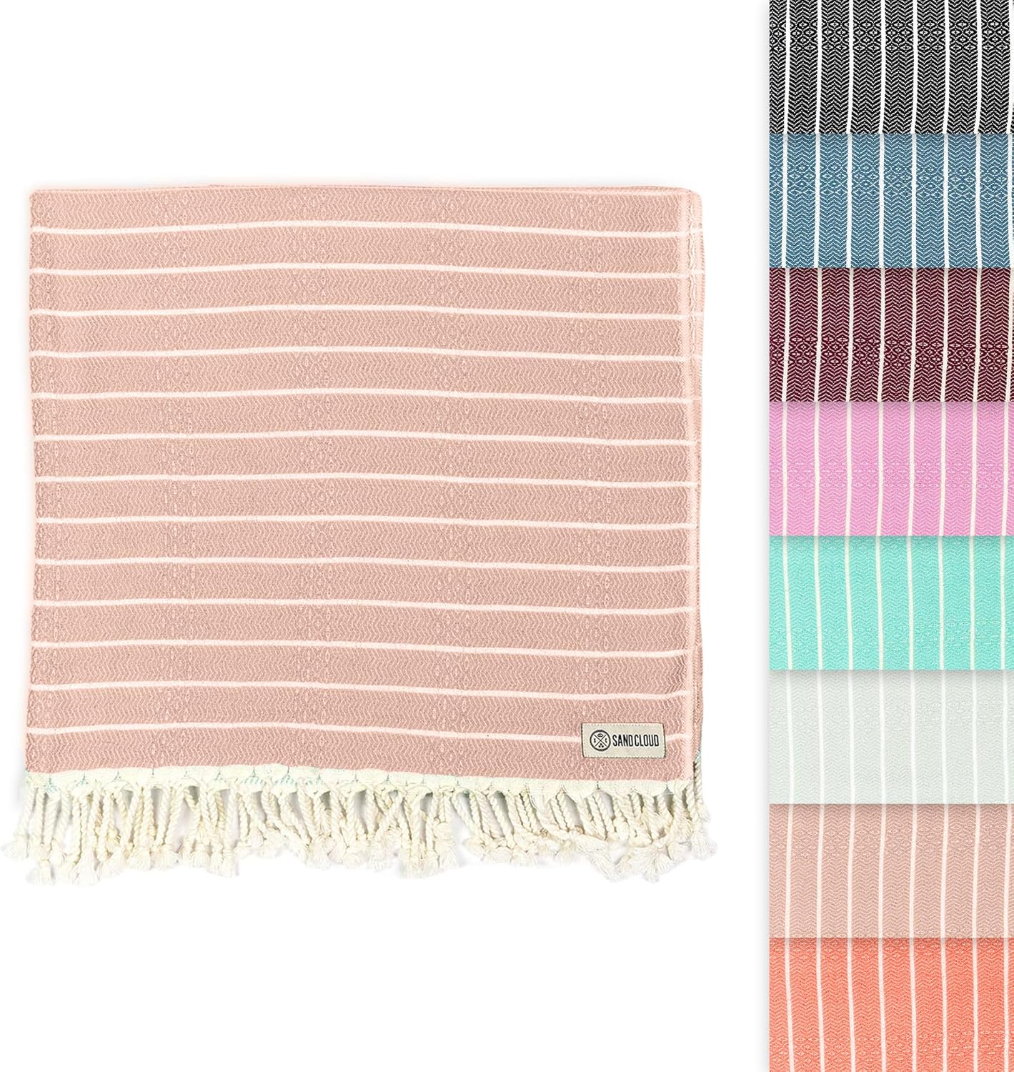 Turkish Beach Towel - Sand Resistant & Quick Dry - 100% Organic Cotton | Gocek Beige