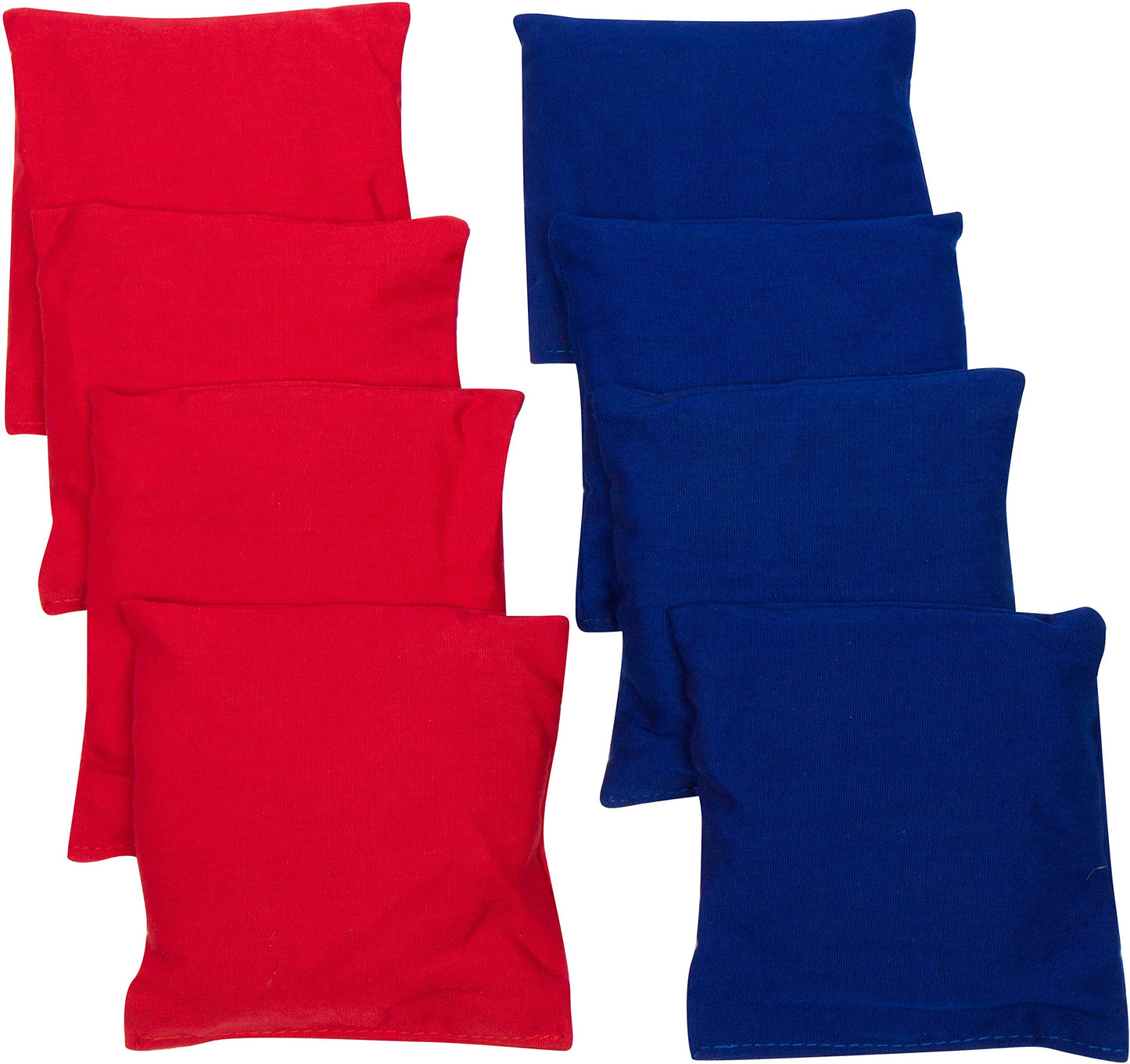 6" Starter Set Cornhole Bean Bags (Set of 8) -By Simply Sports (Red, Blue)