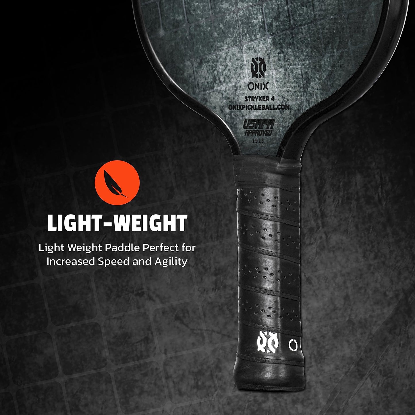 Onix Graphite Stryker Pickleball Paddle Features Oversized, Nomex, Paper Honeycomb Core, and Graphite Face