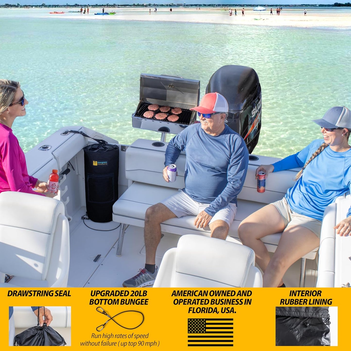 Portable Boat Trash Can - Reusable Marine Trash Bag for Boating | Fishing, RV, Camping Accessories