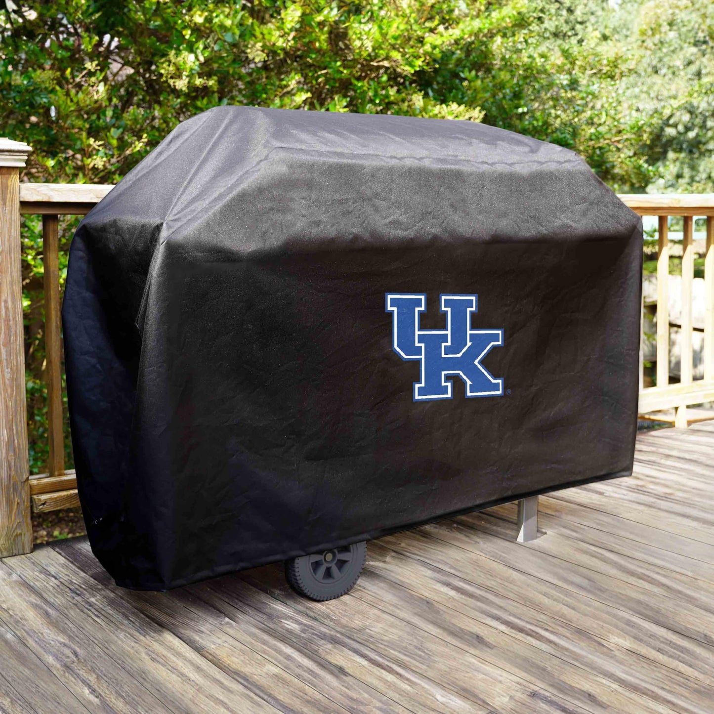 FANMATS 41201 Kentucky Rectangular Grill Cover - Fits 3 and 4 Burner Grills - 68in x 21in x 35in