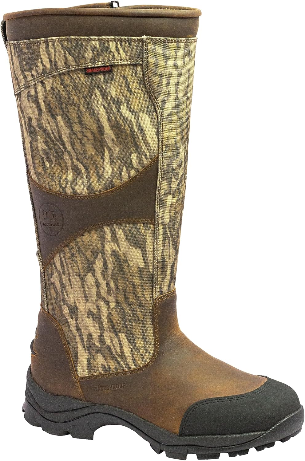 PreyMaster Men's Waterproof Snake Boots - Knee High, Puncture-Resistant, Camo Leather | 17" Height, Comfortable Rubber Sole