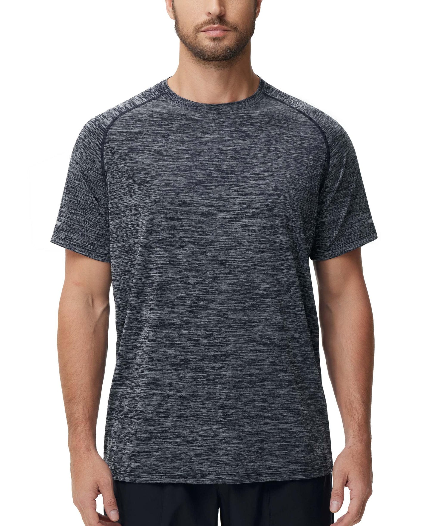 Men's Cooling Ice Silk Running Shirts Quick Dry Short Sleeve Athletic Gym T-Shirts UPF 50+ Outdoor Workout Tshirts