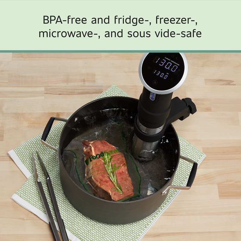 FoodSaver Easy Fill 1-Quart Vacuum Sealer Bags | Commercial Grade and Reusable | 16 Count