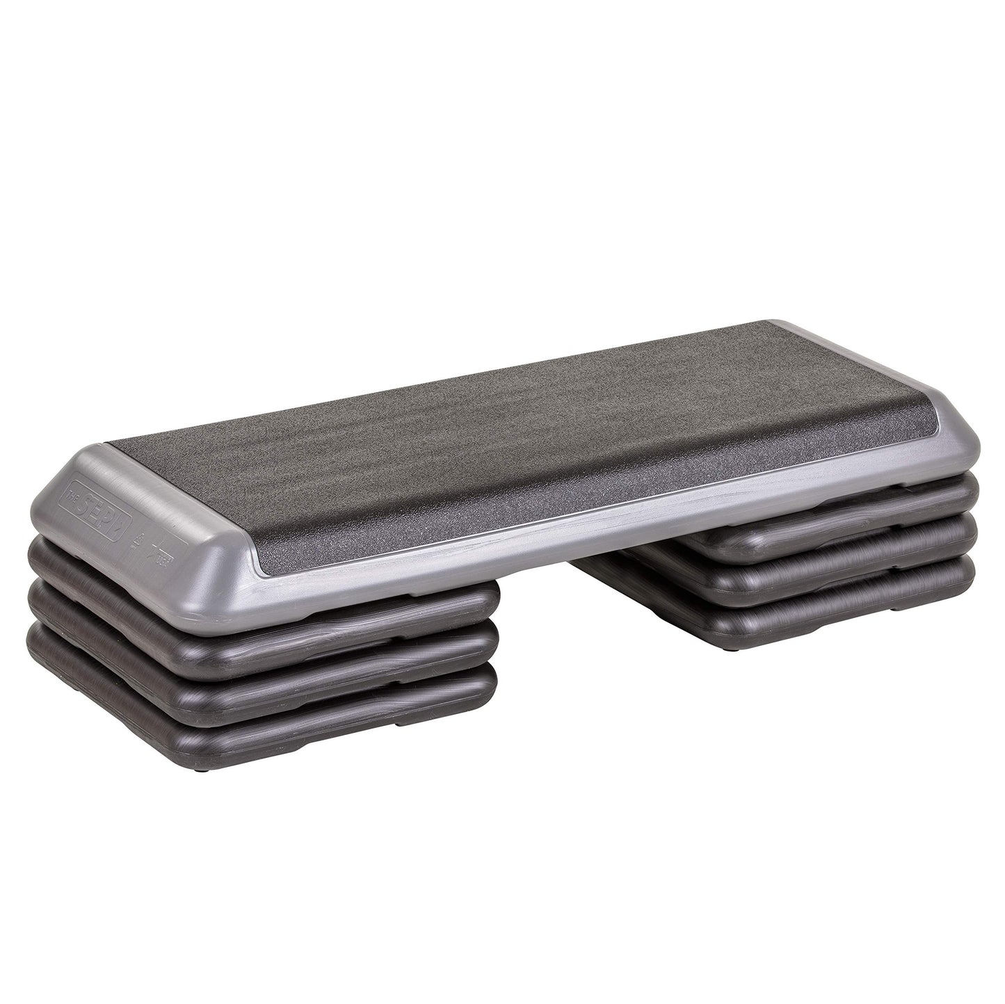 The Step (Made in USA Original Aerobic Platform for Total Body Fitness – Health Club 6 Risers Grey