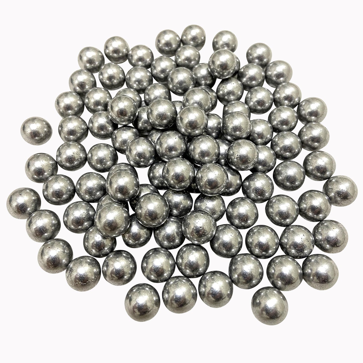Alien Play 100 X 43 Cal Aluminum Balls for Self Defense and Target Practice, Solid Hard .43 Caliber Alu Paintballs Fit for T4E Walther PPQ/ TPM1 and Glock17/G17 (Silver)