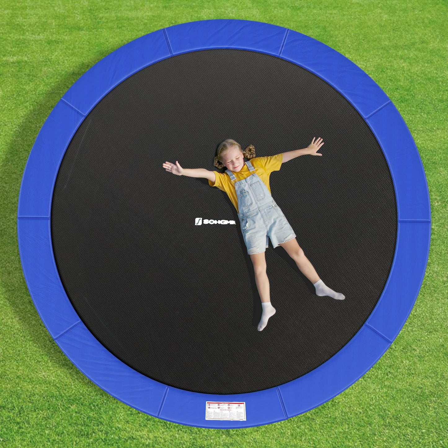 SONGMICS Replacement Trampoline Safety Pad Mat, 12 ft (144 Inches) Spring Cover, UV-Resistant, Tear-Resistant Edge Protection, Standard Size, Cobalt Blue USTP12FT