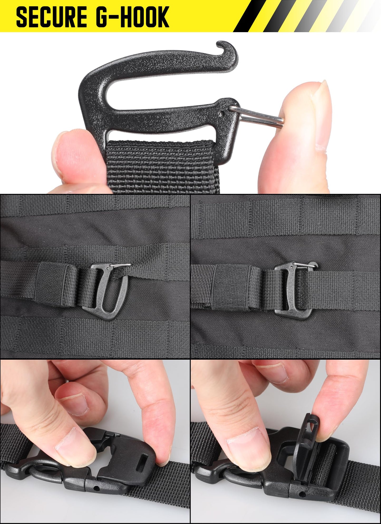 Pitozer Molle Attachment Strap for Tactical Military backpack 24"Adjustable