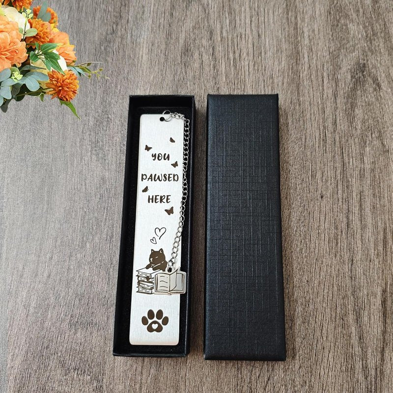 Cat Metal Bookmark - Cute Durable Bookmark for Book Lovers | Perfect Gift for Cat Lovers (Black Cat)