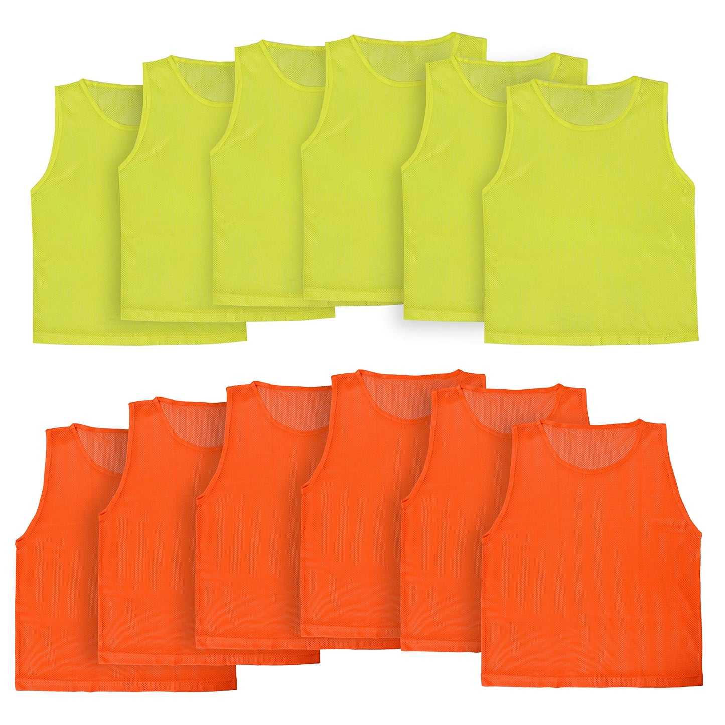 Athllete Adult Soccer Pinnies - Mesh Practice Jerseys, 12 Pack, Lightweight, Unisex