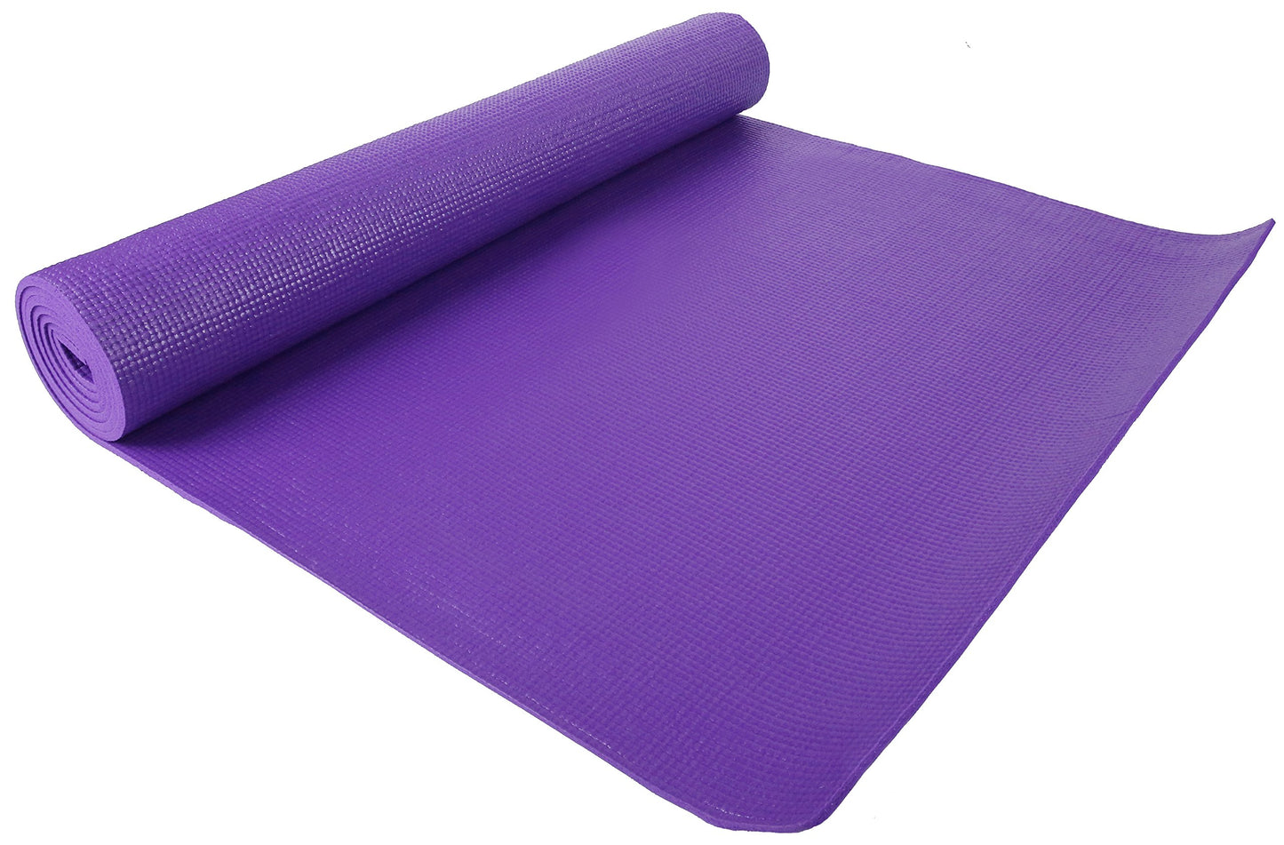 Signature Fitness All-Purpose 1/4-Inch High Density Anti-Tear Exercise Yoga Mat with Carrying Strap, Purple