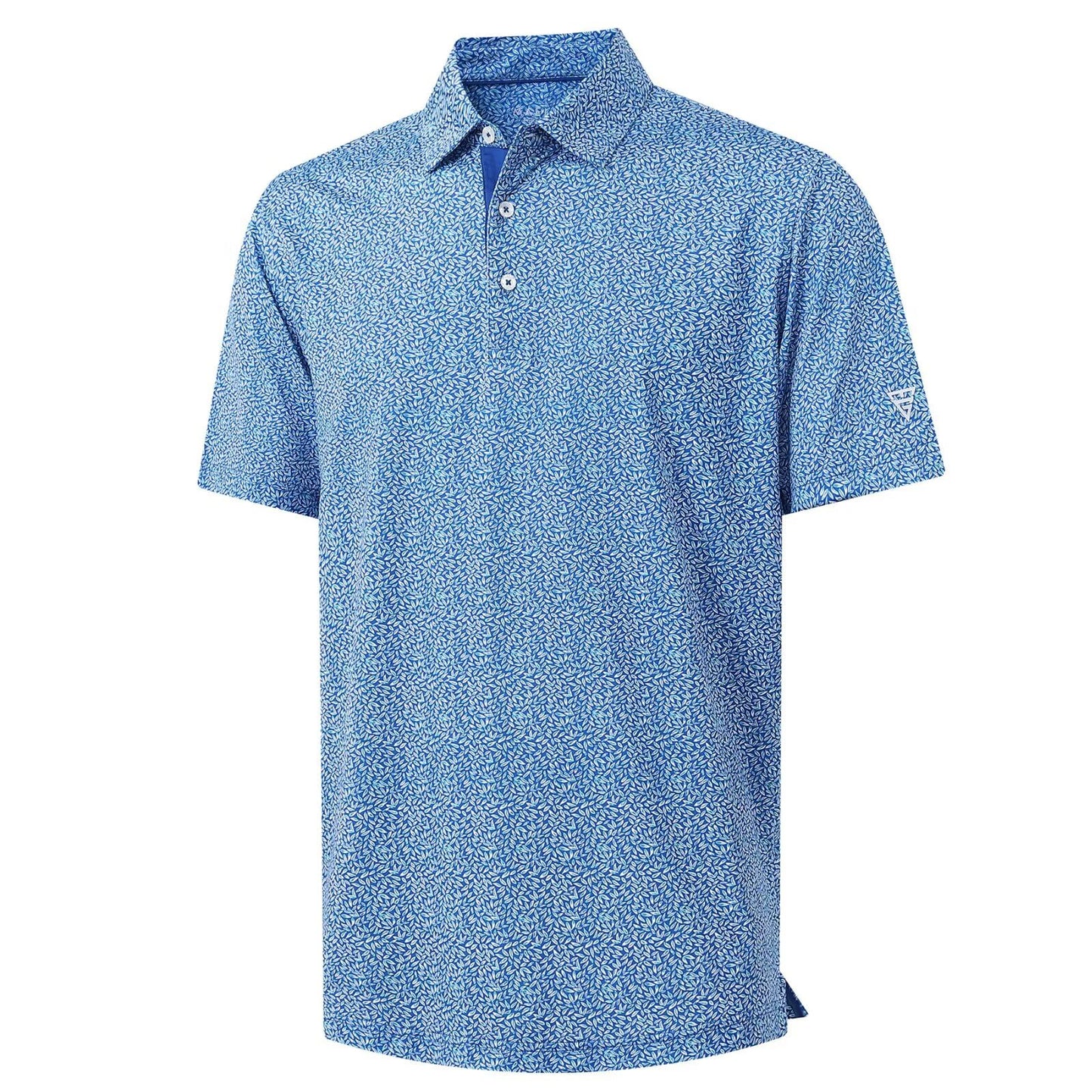 M MAELREG Mens Golf Shirt Short Sleeve Dry Fit Print Moisture Wicking Performance Patterns Collared Polo Shirt