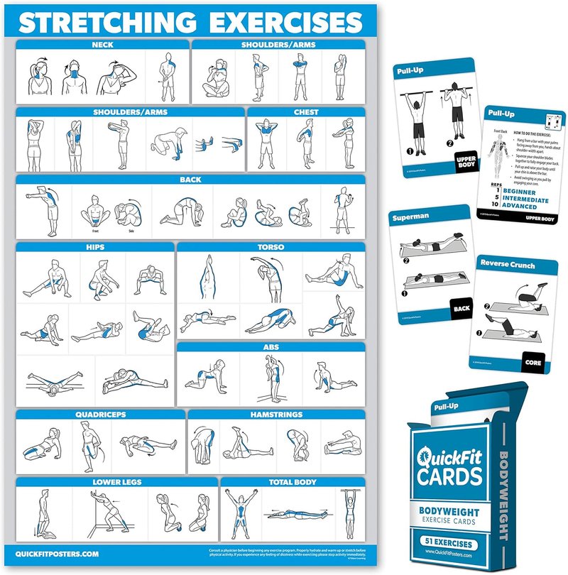 x 24" & Bodyweight Exercise Cards 2.5" x 3.5