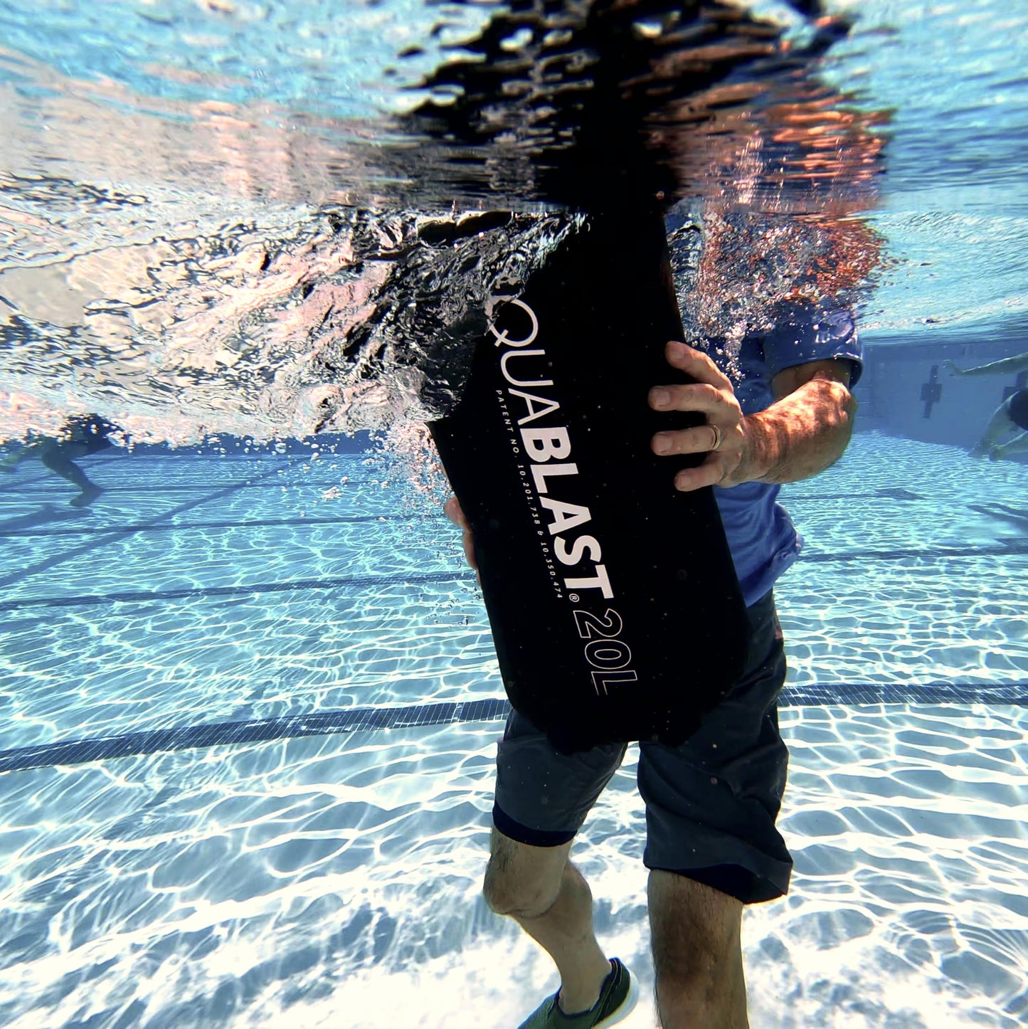 AquaBLAST 20-Liter V2 Water-Filled Fitness & Punching Bag for Swimming Pools, Muscle-Building Aquatic Workouts, Strength Training & Cardio