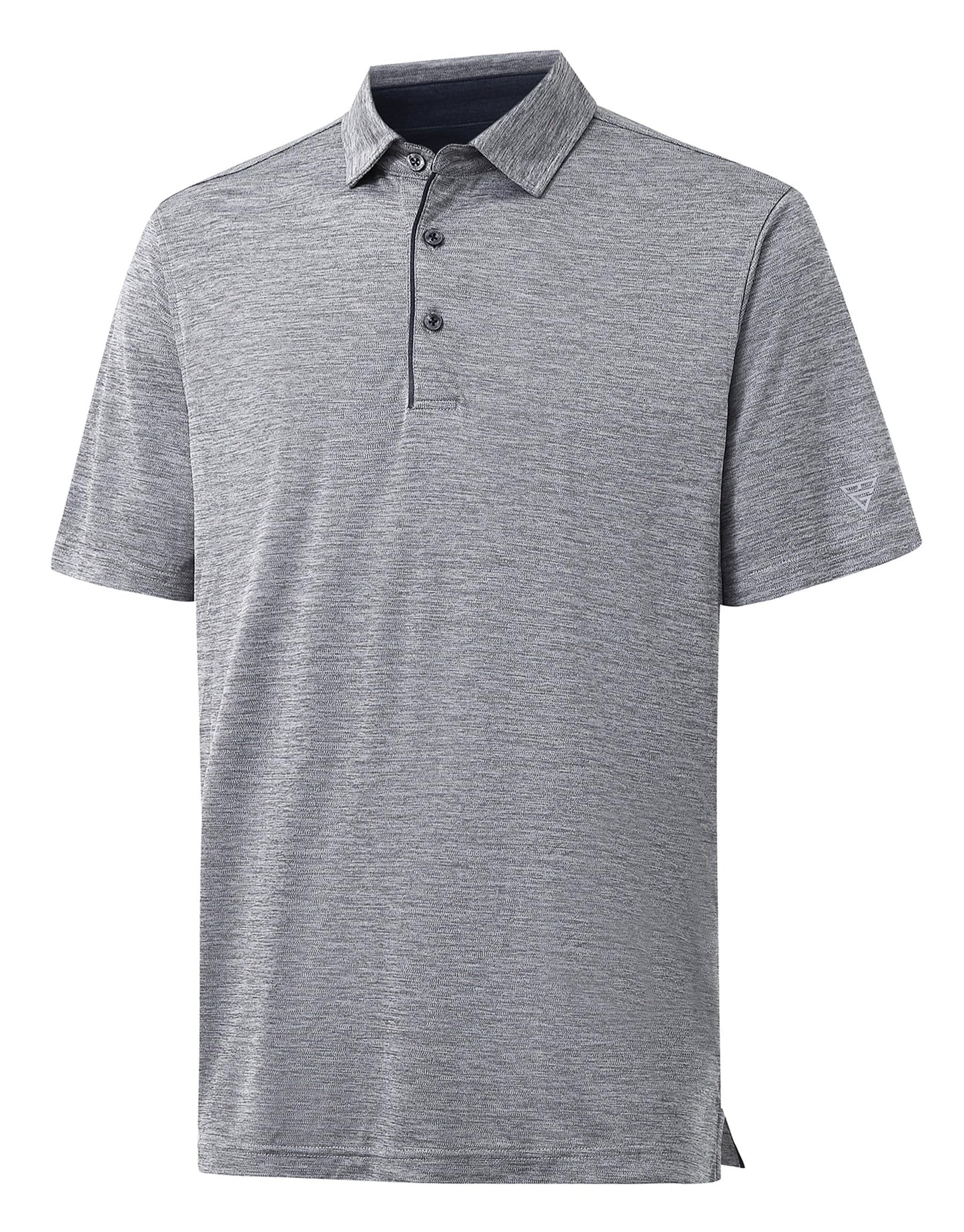 M MAELREG Mens Golf Shirt Short Sleeve Dry Fit Casual Moisture Wicking Performance Heather Collared Polo Shirt