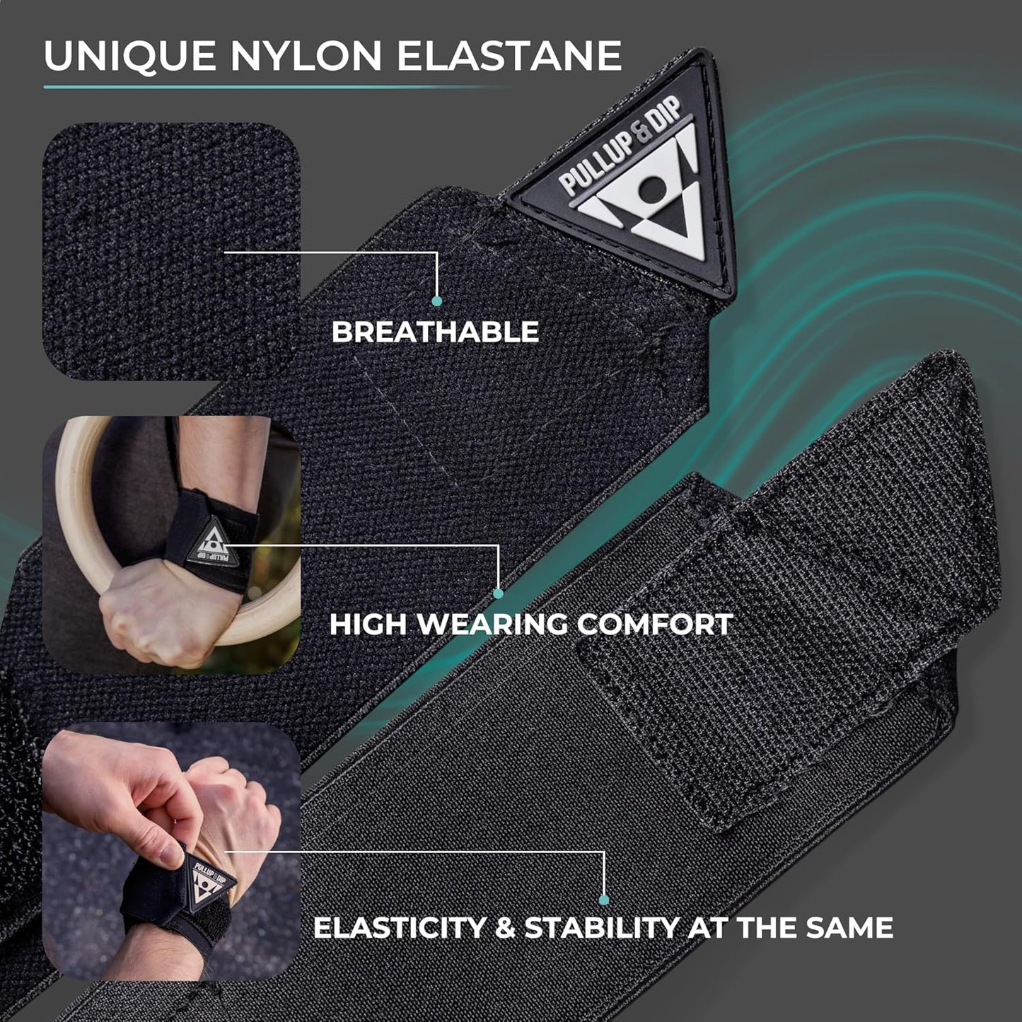Wrist Wraps for Weightlifting & Strength Training - Professional Support for Men & Women | Stabilizing, Protective Design