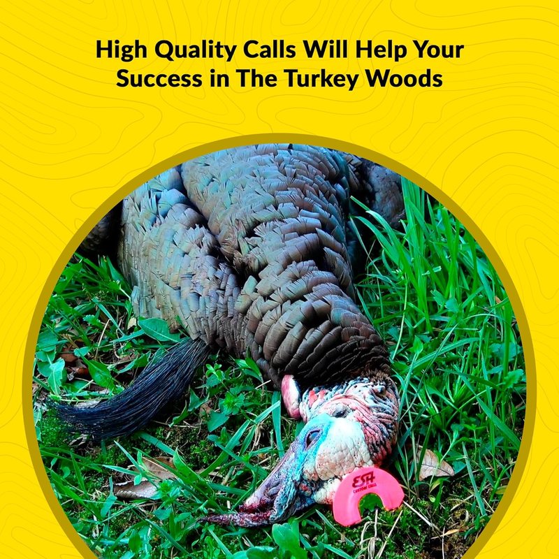 Realistic Turkey Mouth Calls - Easy-Blow Diaphragm Calls for Hunting | High-Volume for Beginners & Pros