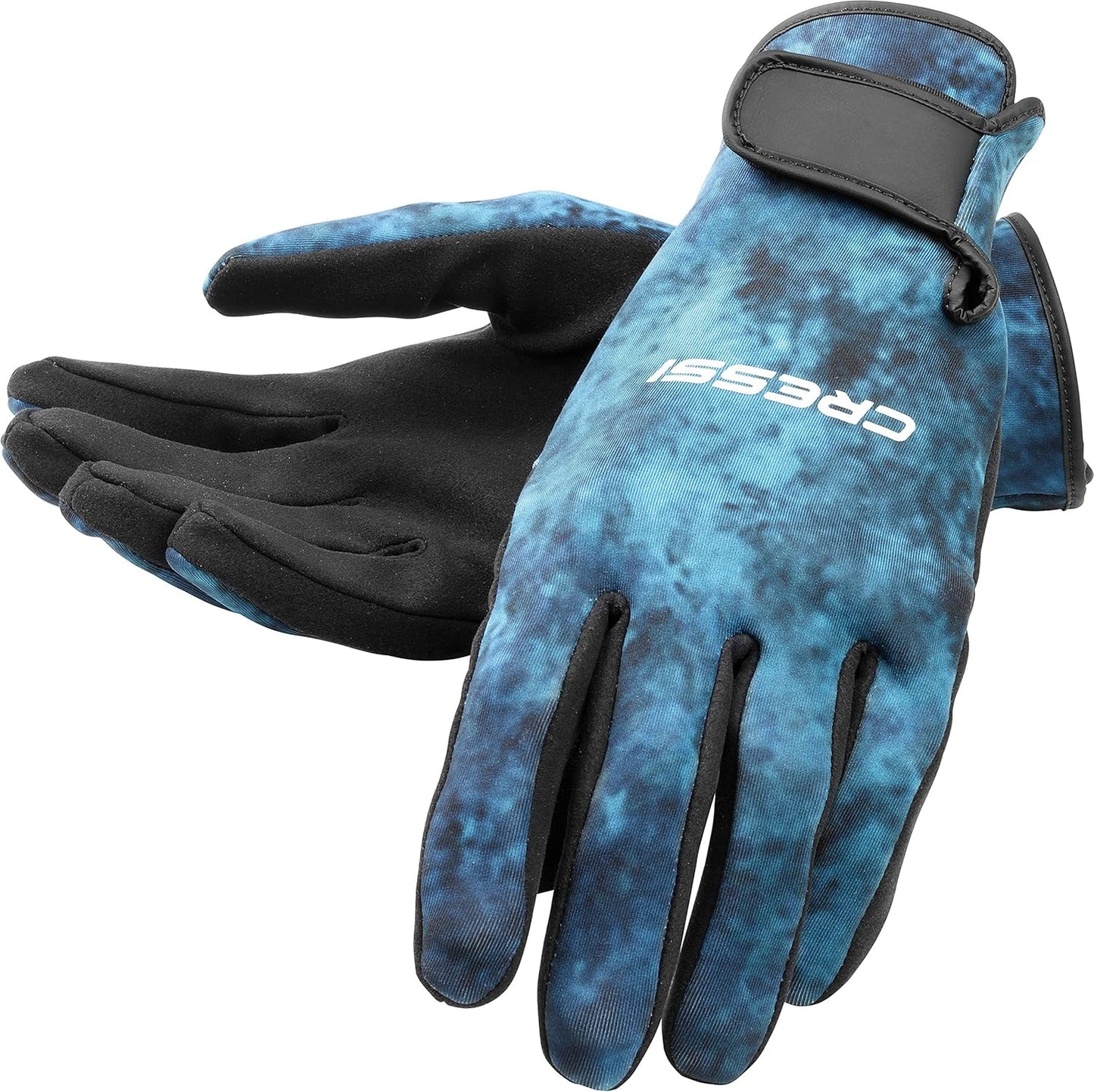 Cressi Camouflage Spearfishing Gloves - Elastic Neoprene for Enhanced Grip | Durable & Flexible