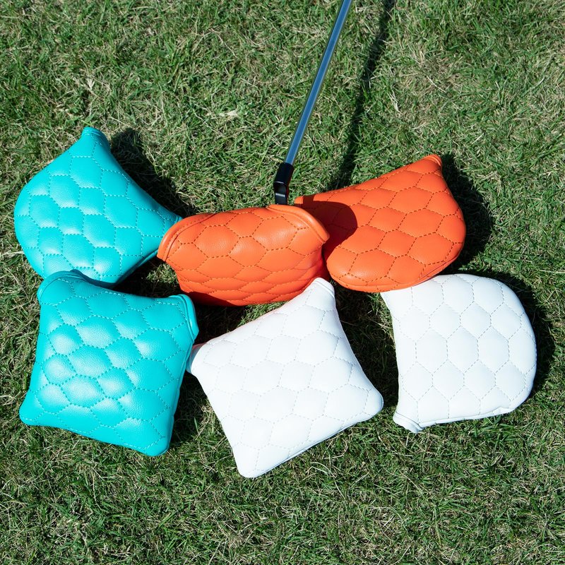 BAIRBRE Golf Putter Covers,Mallet Putter Cover Mallet Putter Haedcovers Leather Golf Club Covers Putter Headcover Magic Tape Closure for Scotty Cameron Taylormade Titleist Odyssey (Blue)