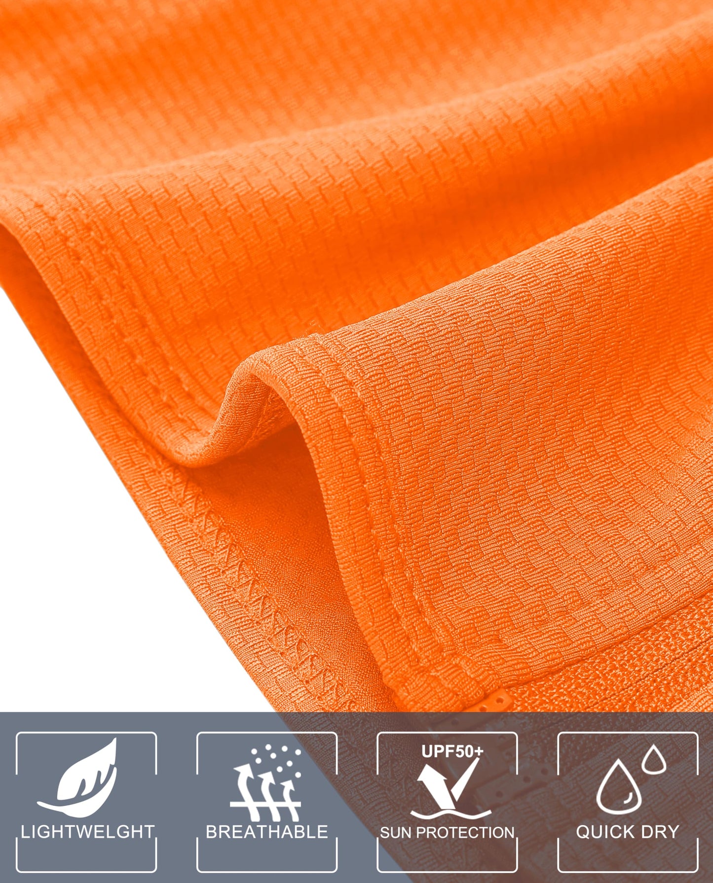 MAGCOMSEN Women's Long Sleeve Jackets Full Zip Lightweight UV Protection Hiking Shirts Athletic Jacket with Pockets Orange S