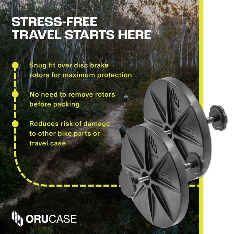 Orucase Disc Rotor Protector – Travel Disc Rotor Guard for Road, Gravel Bikes – Protects 140–160mm Rotors from Bending During Transport