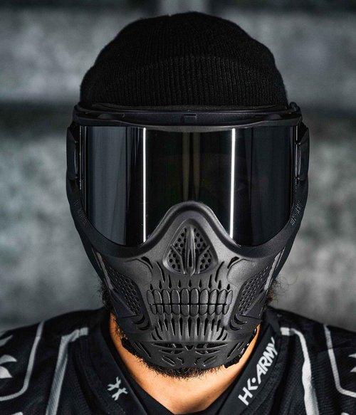 HK Army HSTL Skull Paintball Goggle/Airsoft Mask (Black, Smoke)