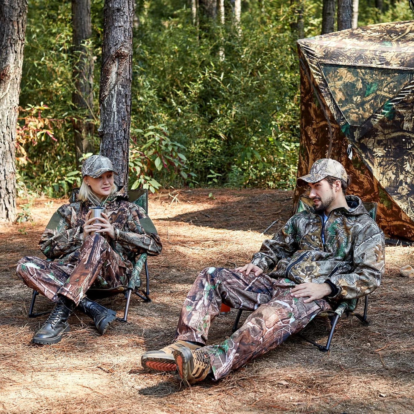 Lightweight Low Camping Chair - Heavy Duty Lawn Chair with Carry Bag for Concerts & Outdoor Travel | Perfect for Turkey Hunting
