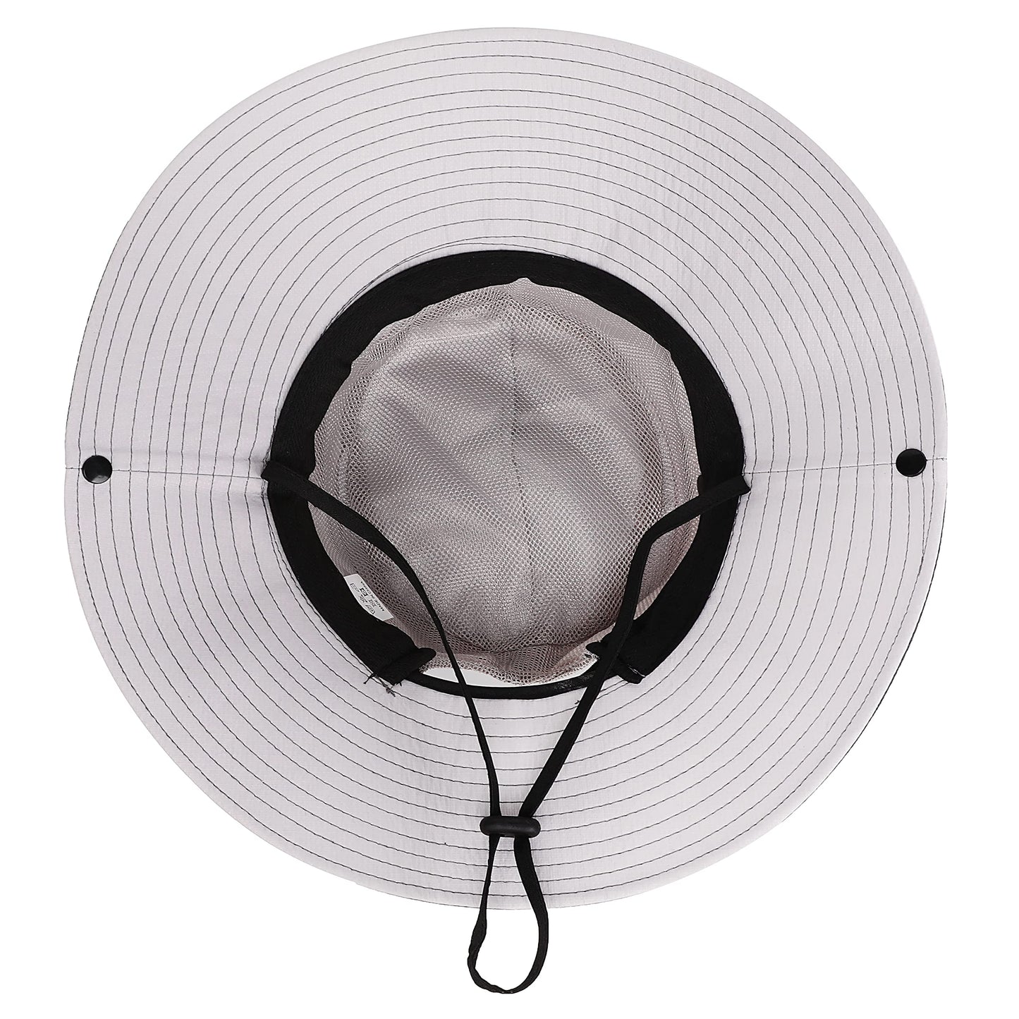Womens Summer Sun Hat Beach Hat Wide Brim Outdoor UV Protection Hat Foldable Cool Mesh Ponytail Bucket Hat (Light Grey-Grey)