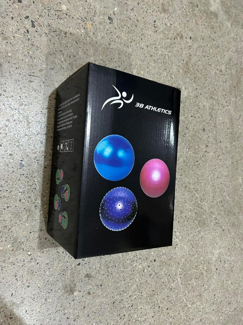 Anti-Burst Yoga Ball - Slip Resistant Exercise Ball for Pregnancy | Home Gym Fitness Equipment in 2 Sizes