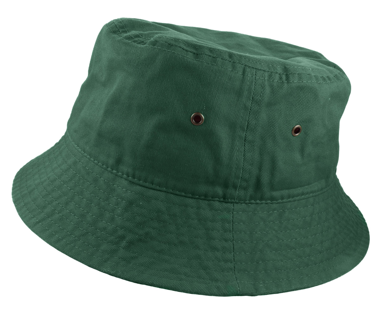 Gelante Solid Color 100% Cotton Bucket Hat for Women and Men Packable Travel Summer Beach Hat 1900-HunterGreen-S/M