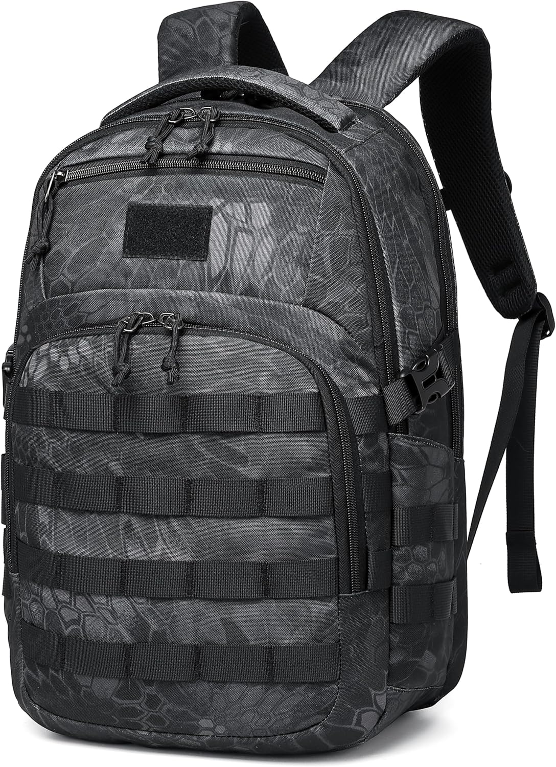 Tactical Military Backpack for Men - Small Black Assault Bag with Multiple Compartments