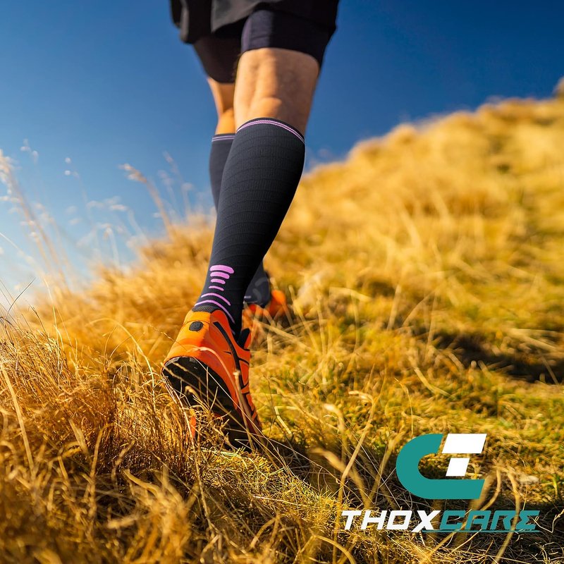 Compression Socks for Men & Women - 20-30 mmHg Knee High Support for Travel & Sports | 1 or 2 Pairs